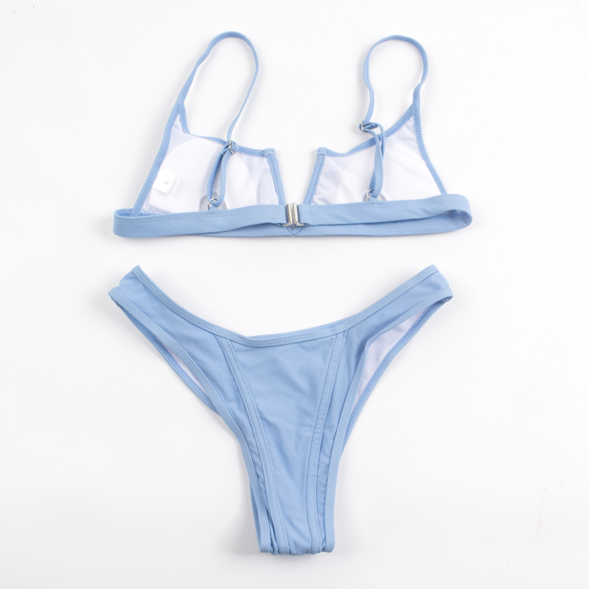 7色v字拼接比基尼欧美ebay亚马逊速卖通性感分体泳衣女泳装