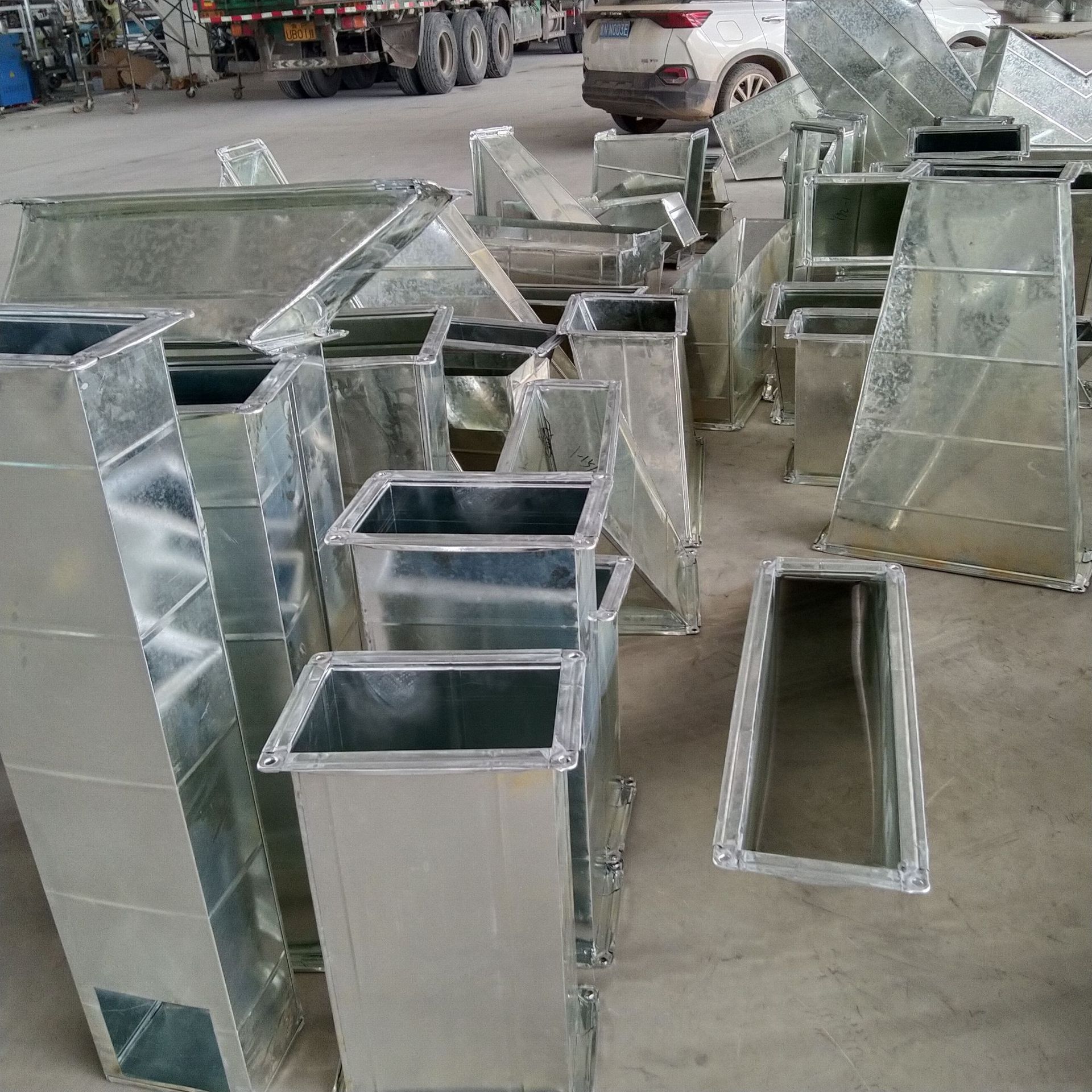 工厂热销 防爆方形风管 耐磨白铁皮风管 法兰 耐热镀锌风管