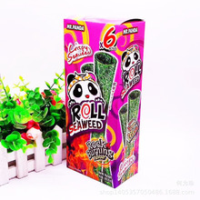 泰国进口 熊猫先生香脆紫菜卷岩烧风味海苔卷18g盒装批发