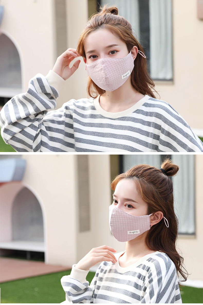 口罩女冬季可爱个性韩版防尘透气纯棉易呼吸潮时尚口罩女防寒冬天