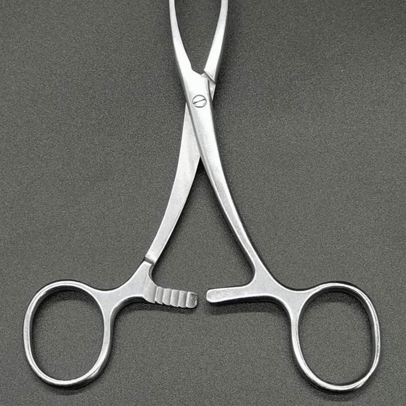 不锈钢医用舌钳拉舌钳口腔科检舌钳牙科钳子17cm口腔科器械医院用