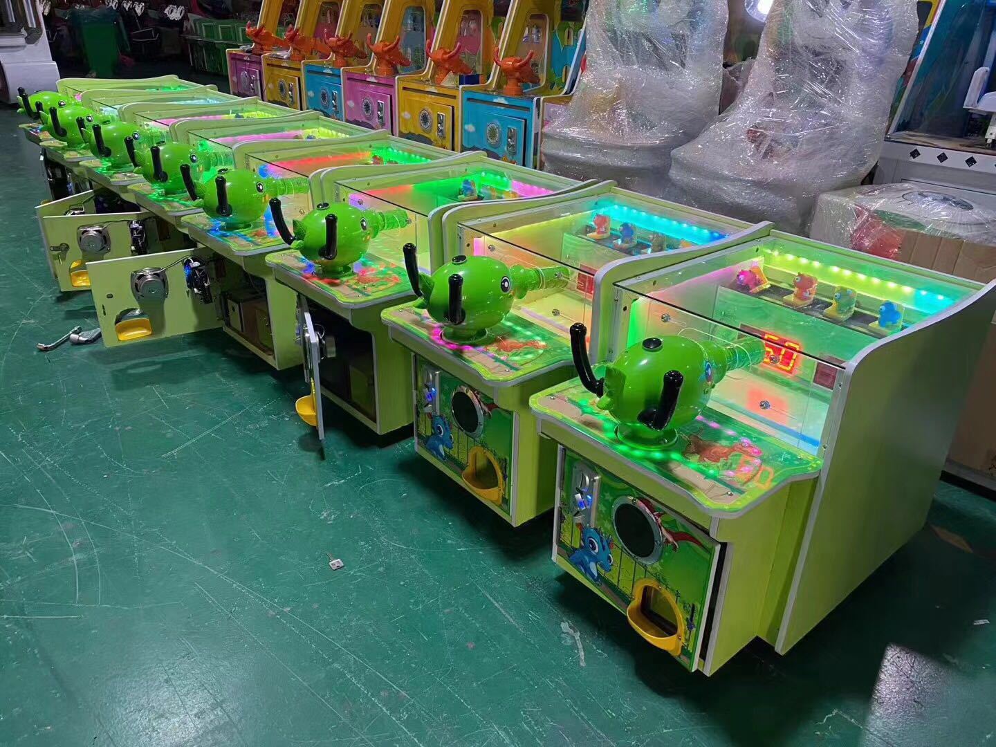 厂家批发迷你炮打珠游戏机射球机商用投币打枪射击打恐龙儿童广场