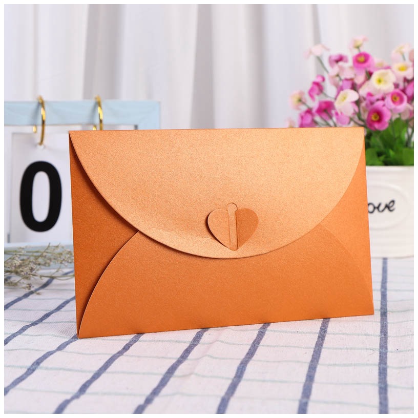 彩色特种纸信封袋定做环保珠光纸西式信封邀请函定制空白烫金logo