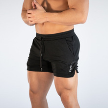 跨境运动短裤男欧美式健身裤薄款休闲跑步网眼速干透气紧身训练裤