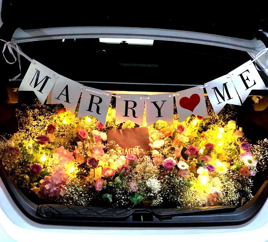 求婚表白marryme装饰车尾旗后备箱iloveyou生日横幅拉旗布置拉条