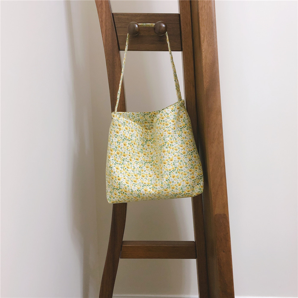 【归蝶布包】腋下包布艺女单肩棉布袋奶油色系碎花温柔甜美chic风