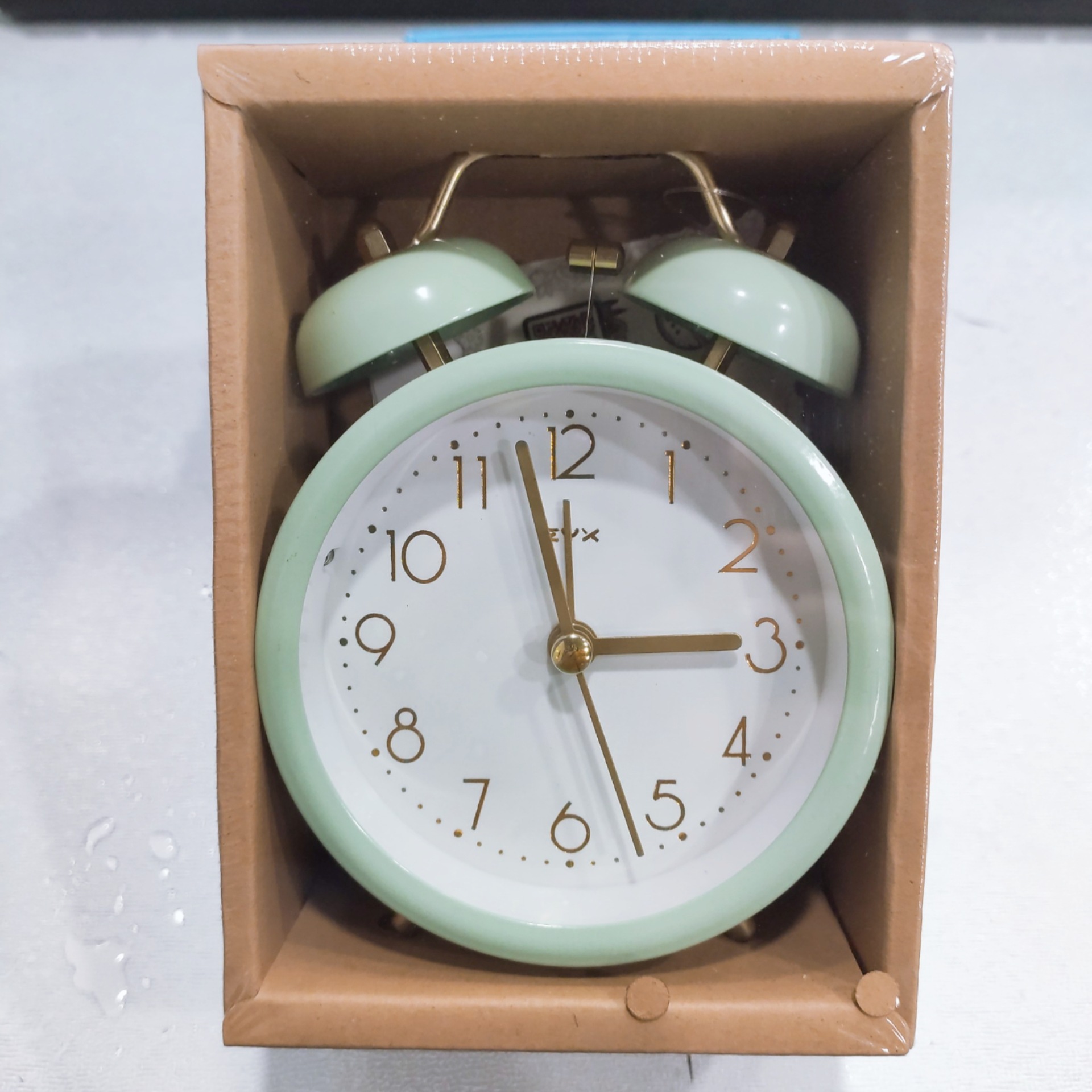 钟意轩闹钟3寸学生用床头烫金数字学生用简约原宿风ba超大声闹铃