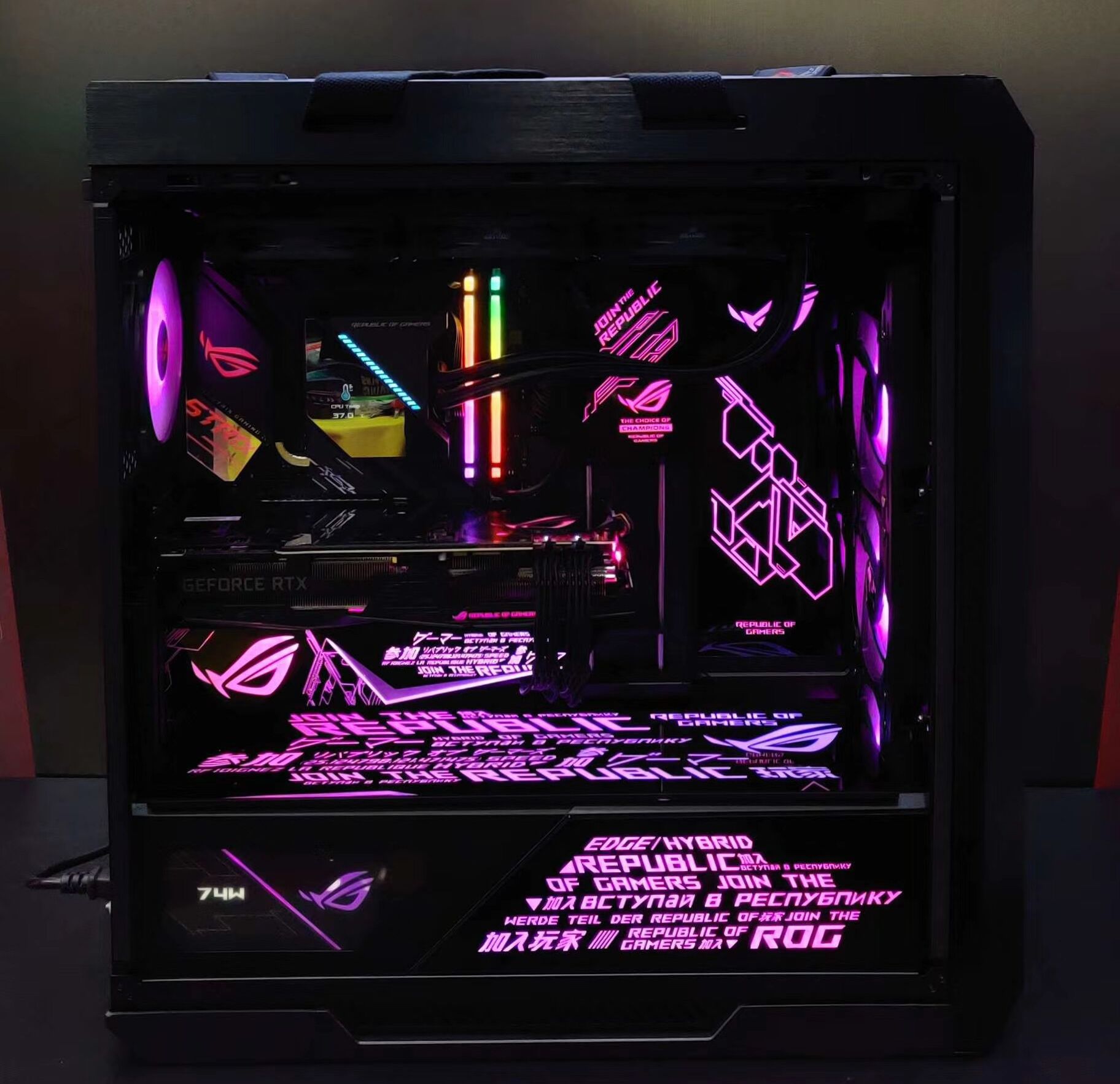 机箱灯板 电脑电源灯板太阳神rgb败家华硕rog灯板超薄品质幻彩