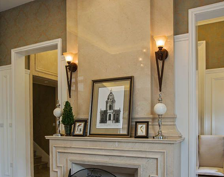 大理石壁炉欧美式简约石材壁炉架专业室内客厅壁炉雕刻厂家可定制