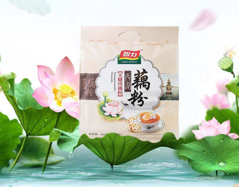 智力藕粉400g无糖纯藕粉杭州西湖特产莲藕粉小袋装
