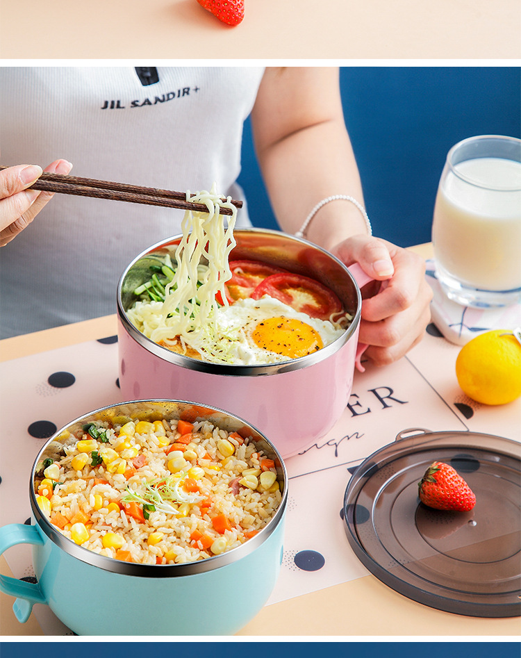 特价快餐杯不锈钢带餐具保温饭盒学生1人便携食堂高中带饭上班族
