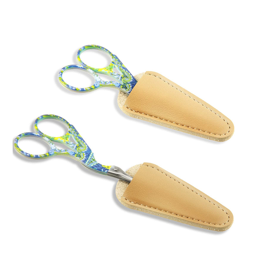 定制皮革剪刀套婚庆剪彩剪刀皮套 裁缝剪刀保护套 理发剪刀收纳袋-阿