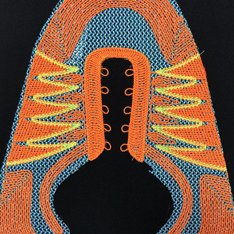 3d飞织鞋面提花飞织鞋帮面 一体成型半成品面料 休闲鞋面批发