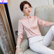 粉色衬衫夏季女装气质上衣女设计感小众韩系真丝雪纺衬衫时尚洋气