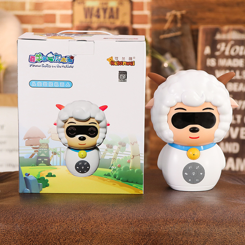 陪伴玩具喜羊羊儿童智能机器人wifi连接智能对话地摊玩具