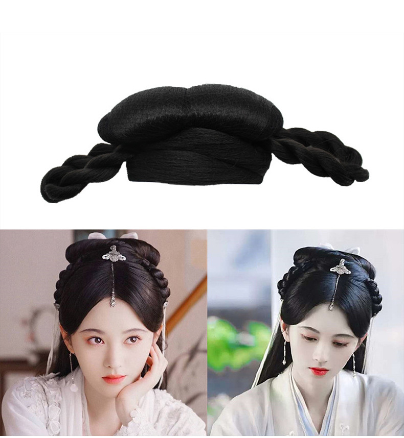 厂家古装假发新白娘子传奇鞠婧祎白素贞同款 cos发包发髻一件代发