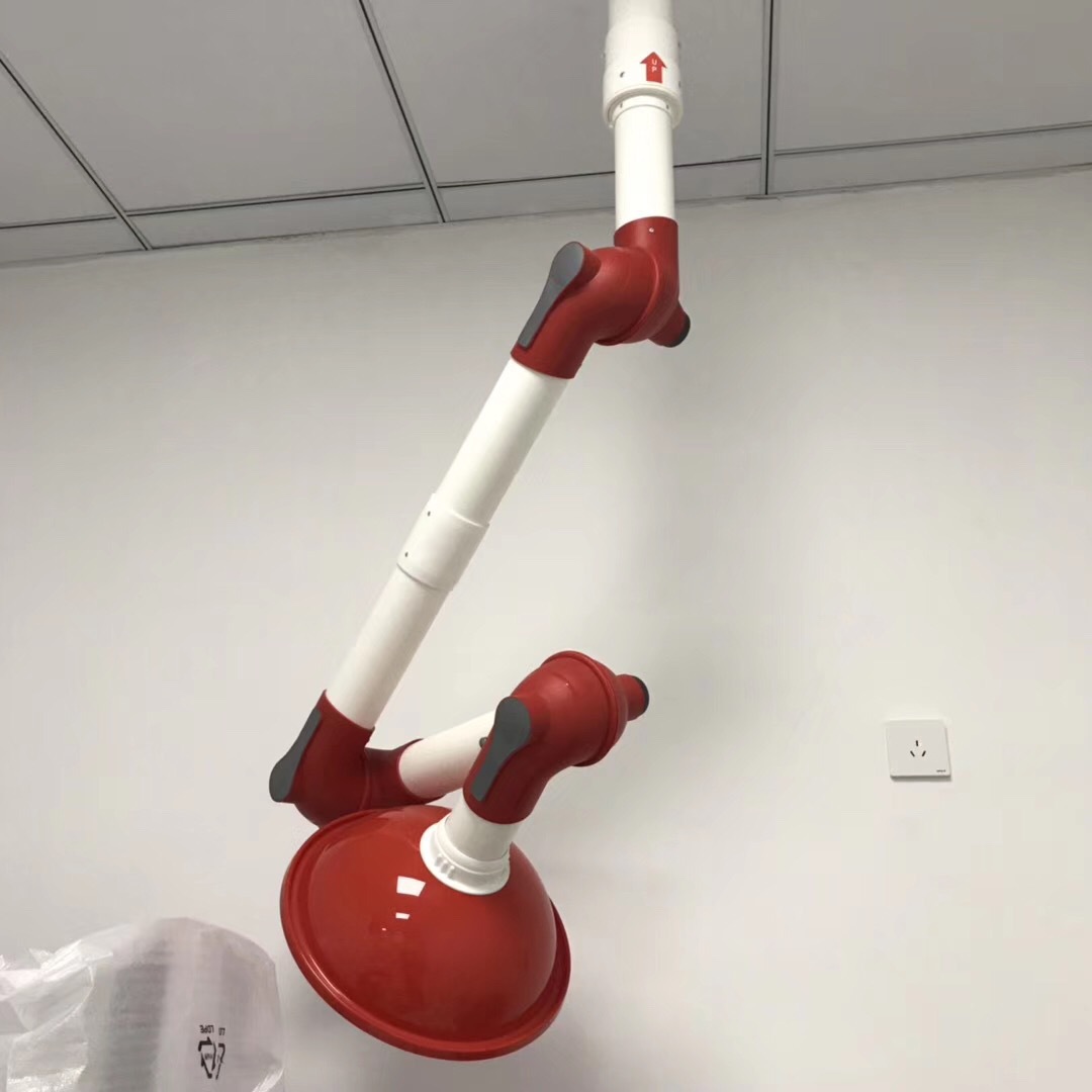 厂家实验室万象抽气罩pp化验室三节移动抽风罩集气罩通风烟罩