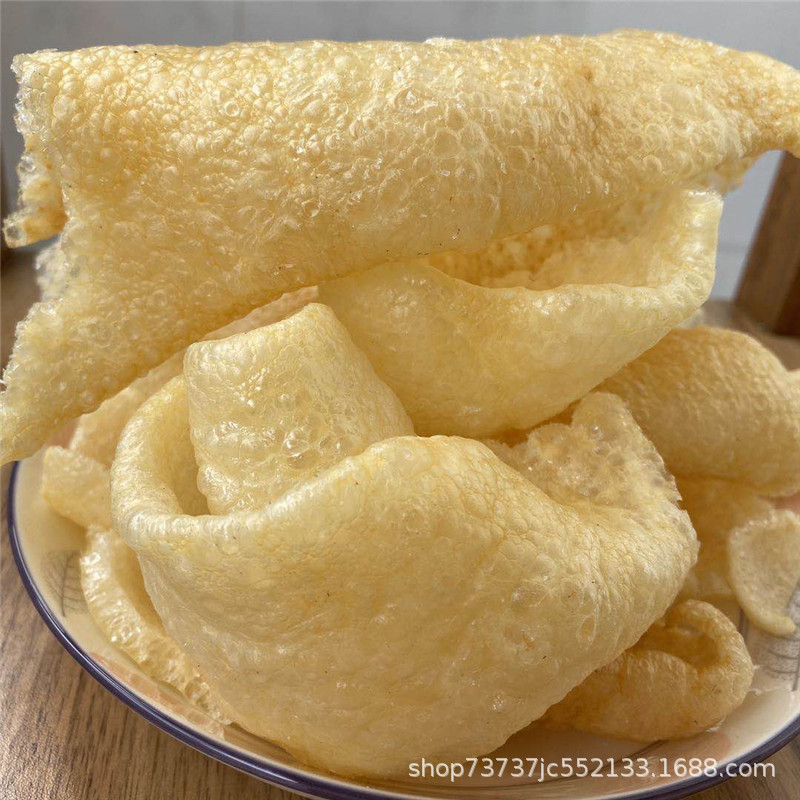 李西园盐发肉皮 盐炒炸猪肉皮 干货100g 炒菜火锅煲汤