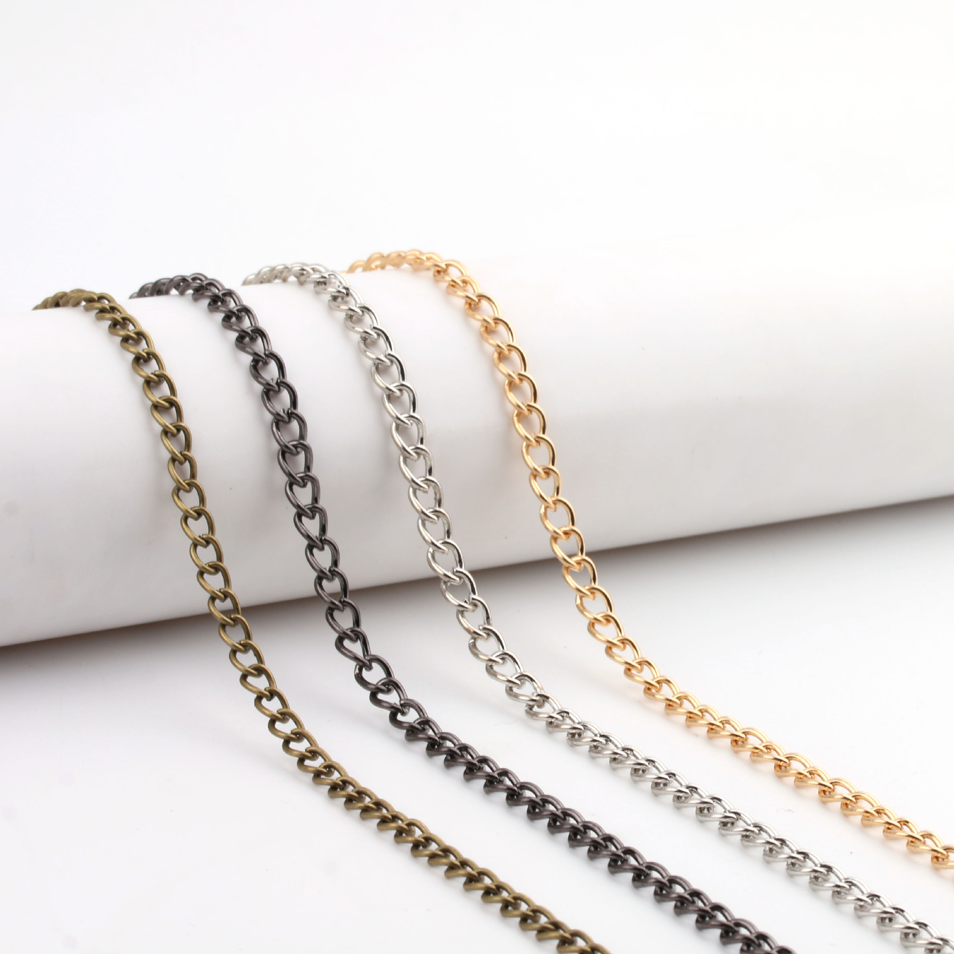 饰品链条电镀保色红古铜青古铜细铁链流苏吊链细链尾链链接链挂链