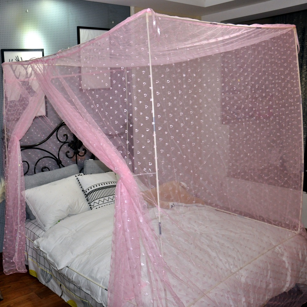 厂家学生四方蚊帐 提花加密开门方顶床帐 批发无支架-阿里巴巴
