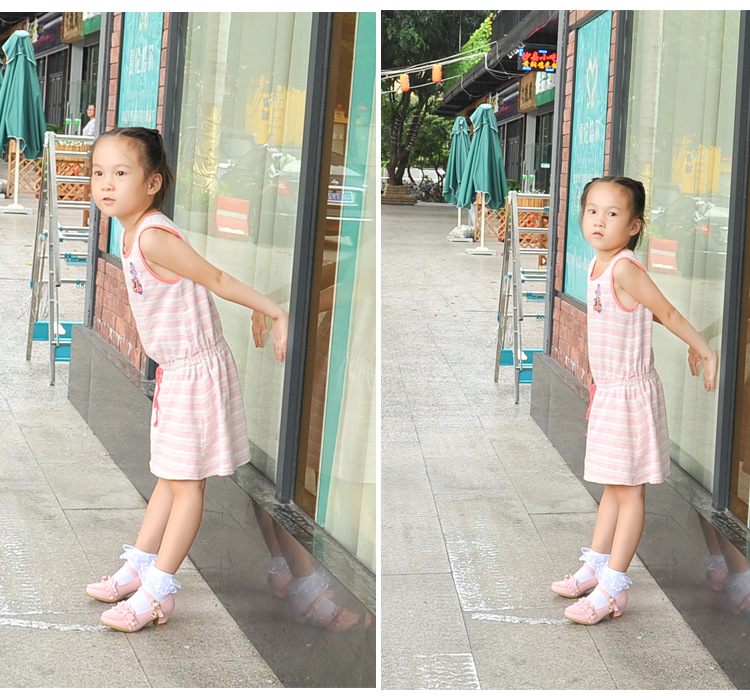 女童洛丽塔鞋新款韩版蕾丝儿童高跟鞋表演小女孩公主鞋lolita皮鞋