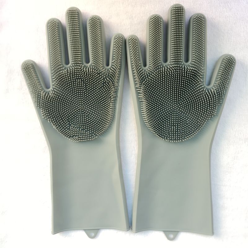 Manufacturer Hot Selling Silicone Dishwashing Gloves Extra Thick and Durable Magic Gloves Kitchen Household Waterproof Cleaning Gloves