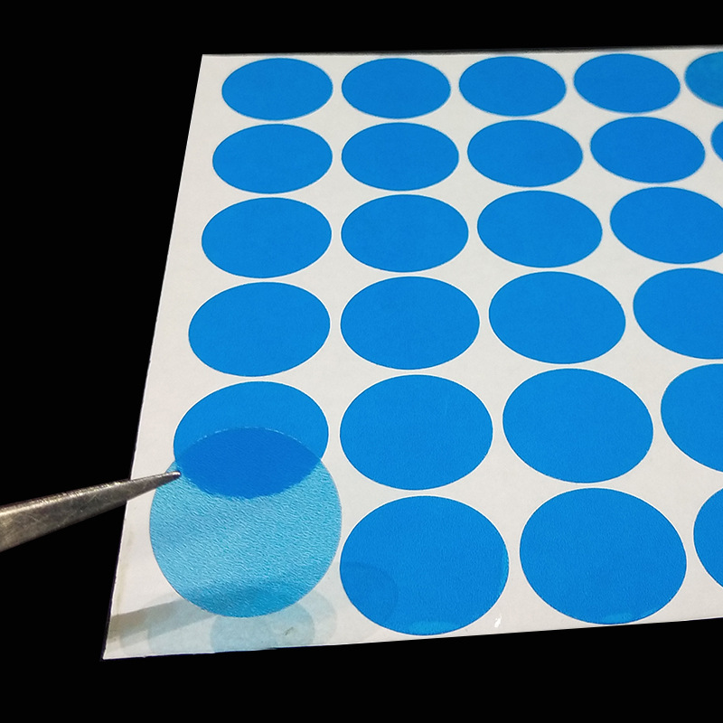 蓝色pet保护膜自粘垫片电池顶盖防爆片绝缘离型膜镜面防尘防刮花