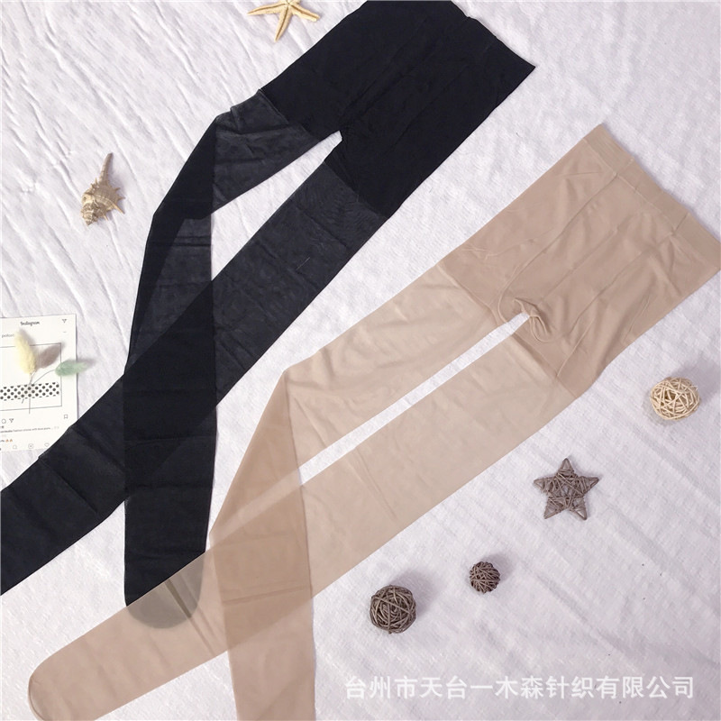 Ultra-Thin Flesh-Colored Female Stocking Ultra Thin Sexy Extra-Gear Cored Silk Snagging Resistant Pantyhose Level T Butterfly
