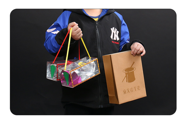 北方魔术纸袋花箱空箱出花儿童才艺表演培训舞台商演批发魔术道具