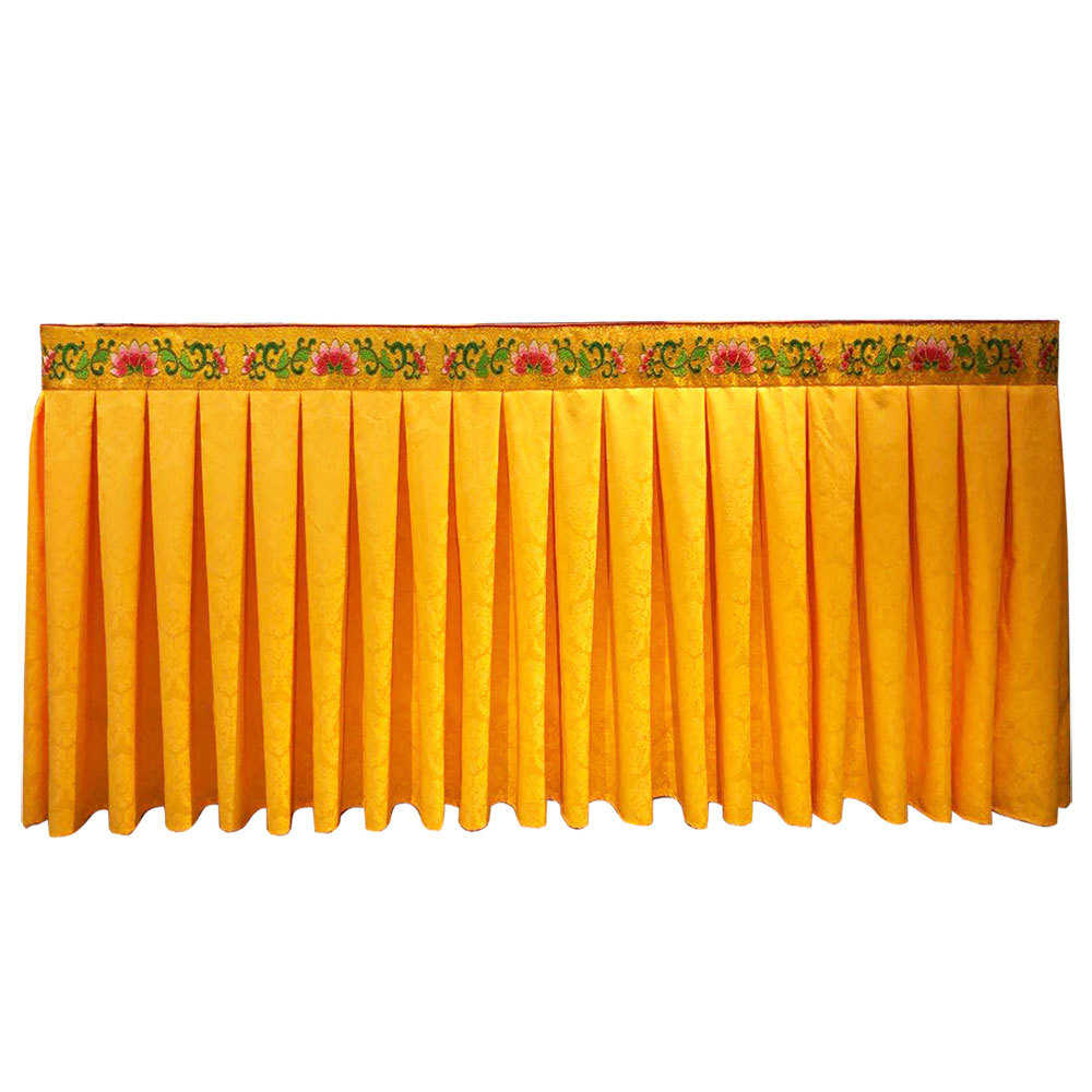 佛教佛具寺庙佛堂桌裙供桌围台布佛台桌罩神位供桌布定制1米85元