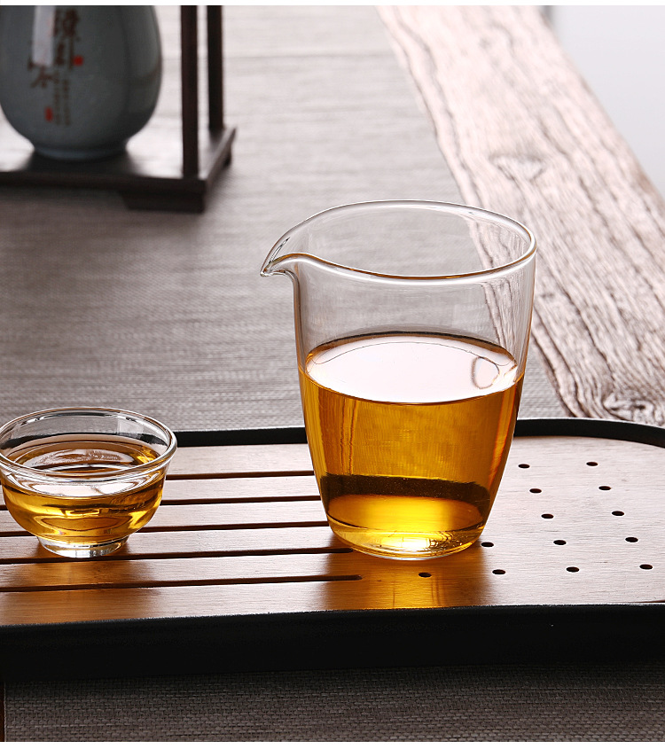高硼硅玻璃公道杯 功夫茶具分茶器 日式便捷茶碗玻璃品茗杯茶道杯