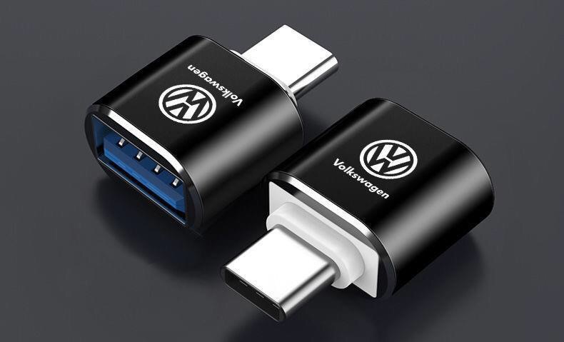 适用于2020大众新迈腾探岳x威然车载转换器usb手机充电u盘转接头
