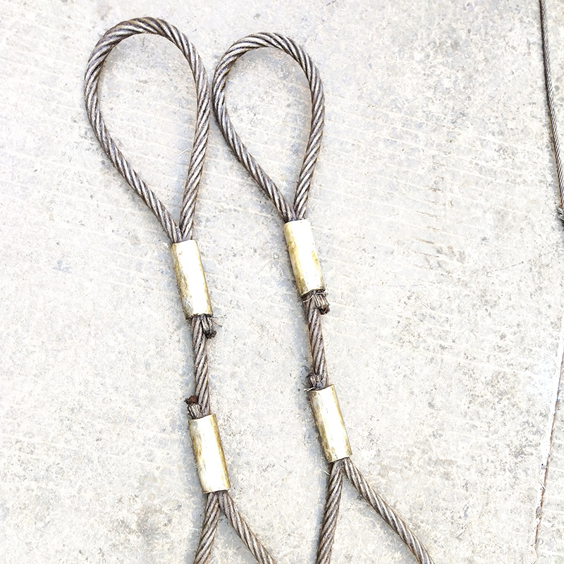 压制钢丝绳扣起重吊具吊索具压制钢丝绳吊绳铝扣铝压头铝合金铝套