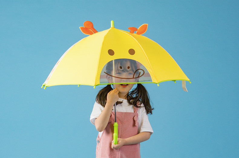 批发可爱卡通立体动物儿童雨伞小孩宝宝时尚创意防晒遮太阳长柄伞