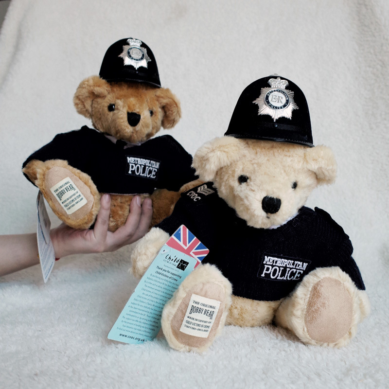 英国品牌泰迪熊 伦敦警察熊bobby 出口原单 外贸毛绒玩具 公仔