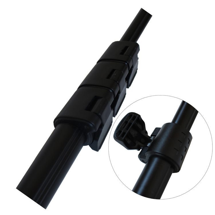 快速卡扣式双槽铝合金伸缩管 双槽防转动伸缩灯架杆