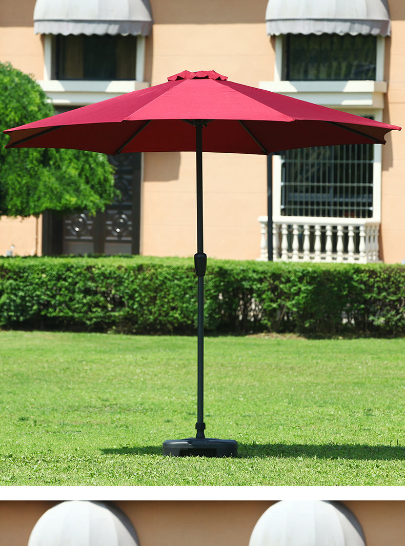 7米圆形手摇户外花园遮阳伞 庭院伞 户外伞大遮阳伞 中柱伞