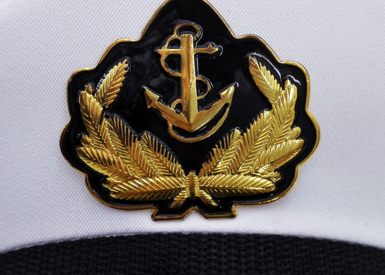 海军大盖帽海员水手大檐帽船长白色大盖帽子演出礼仪物业大盖帽男