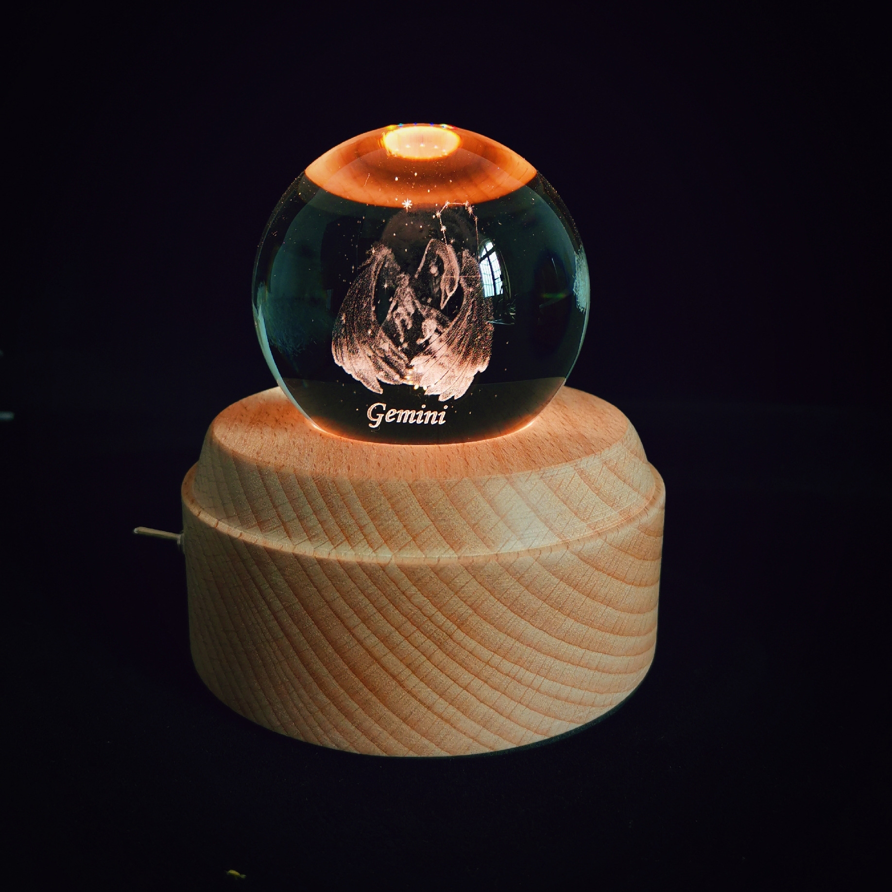 十二星座双子座 水晶球音乐盒旋转八音盒天空之城送儿童女生礼物