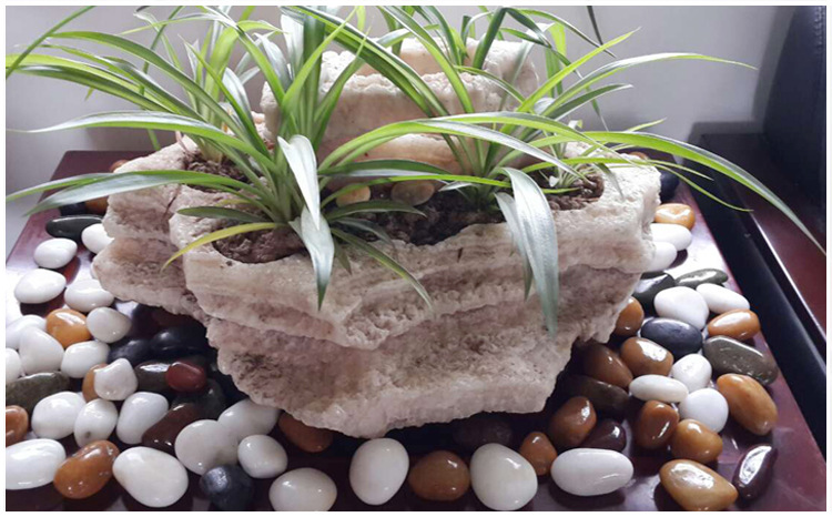 鹅卵石原石鱼缸花盆鹅软石天然小石子庭院装饰园艺五彩石头