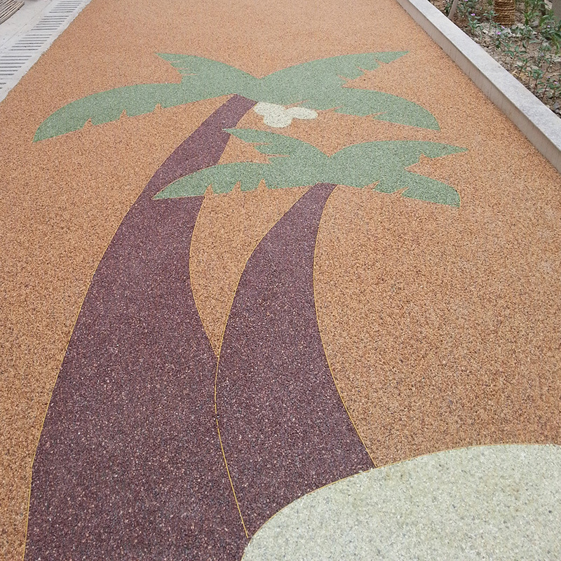 透水石彩色胶粘石路面胶水渗水石子路地坪胶彩石施工彩胶石胶粘剂