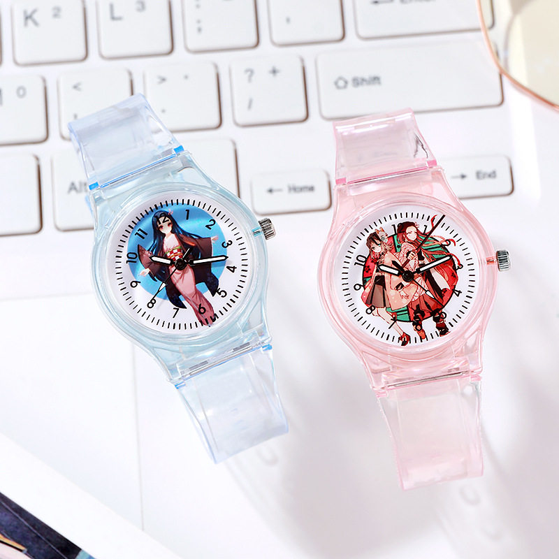 2020现货简鬼灭之刃手表简约时尚透明刺客伍六七手表现货一件代发