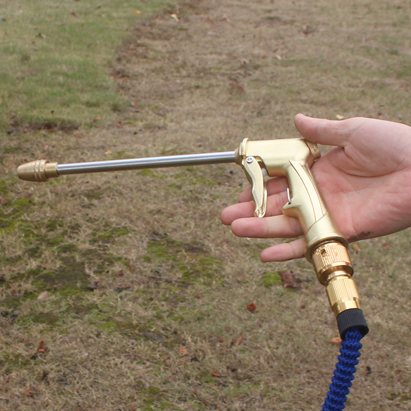 德奥长嘴浇花洗车水枪高压洒水喷头园艺养花喷灌喷枪电镀喷水头