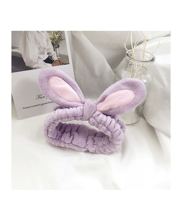 Cute Cute Three-Dimensional Rabbit Ears Face Wash Makeup Facial Mask Hair Band Headband Korean Hair Accessories Hair Band