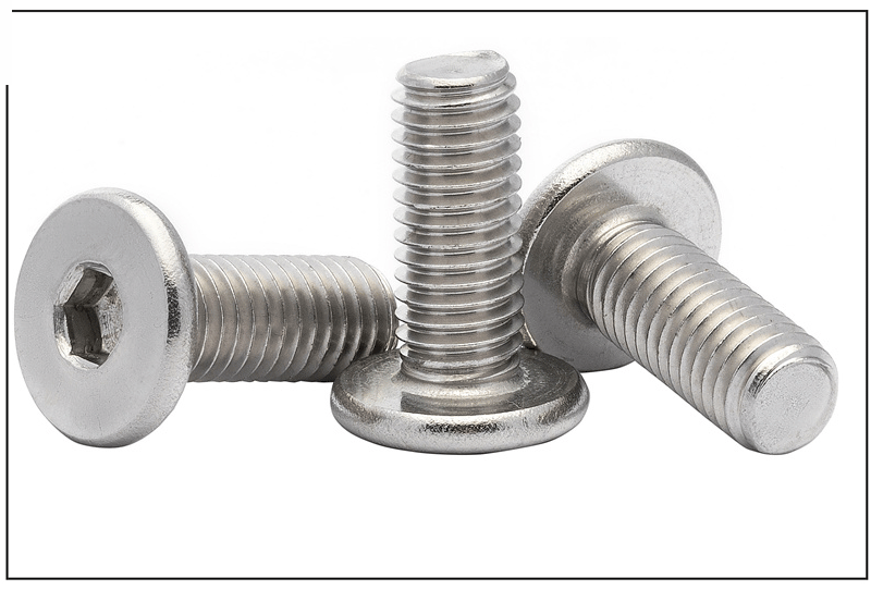 厂家直销碳钢m6m8平头内六角螺丝彩锌家具专用螺栓标准件定制