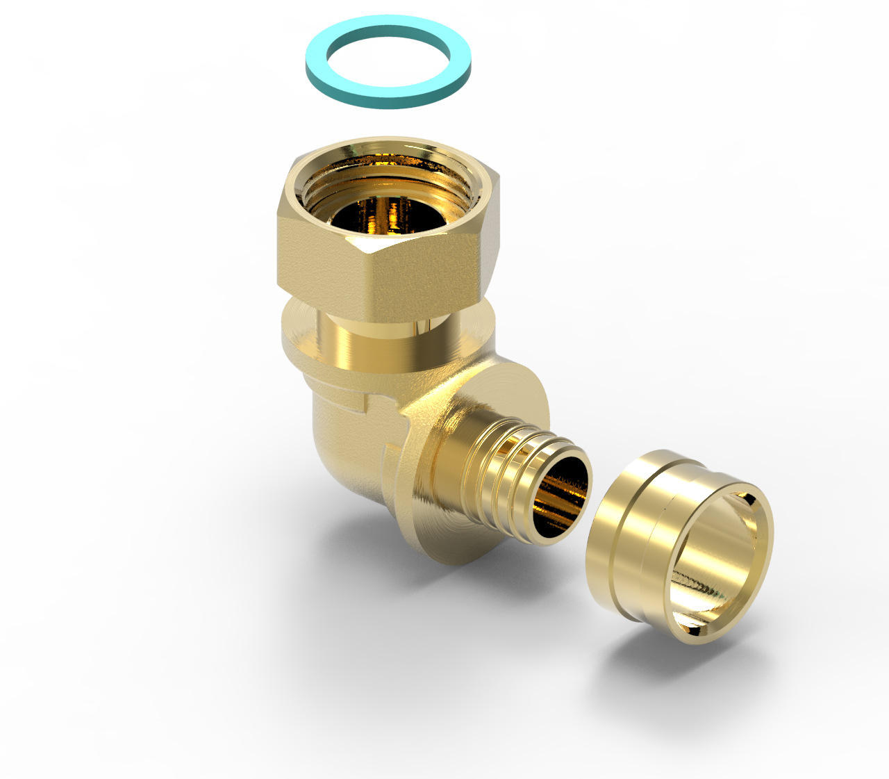 地暖 螺纹欧标 黄铜 滑紧管件 地暖管道连接