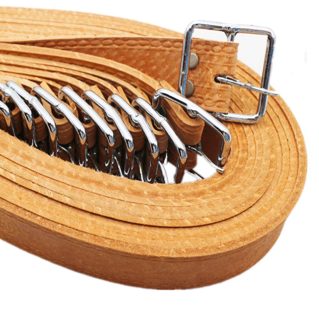 男士猪皮铁丝扣电工皮带 纯真皮猪皮铁丝扣腰带 劳保地摊货源