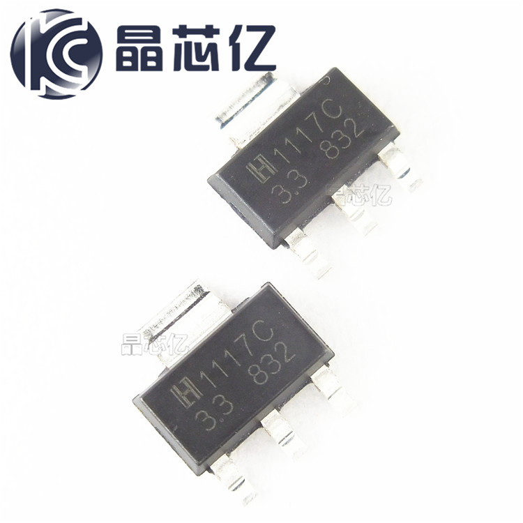 lm1117s-3.3 丝印1117c 3.3v sot223 三端可调稳压器 全新现货
