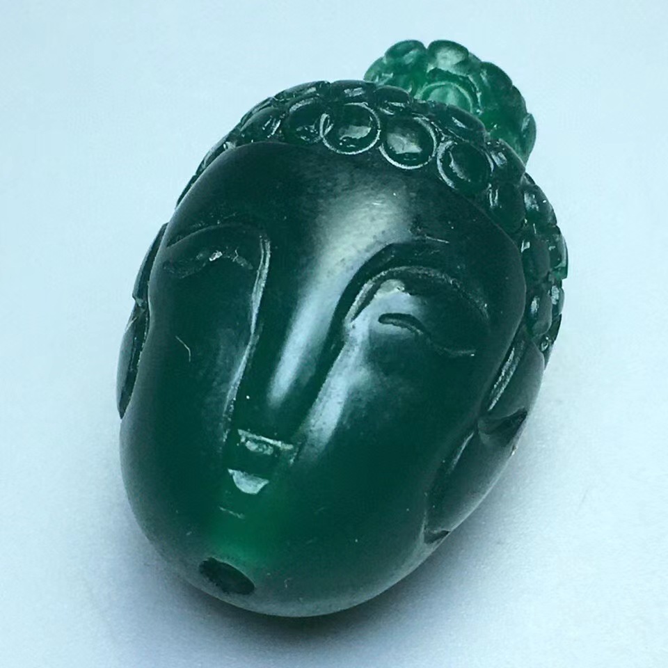 批发玉髓缠丝玛瑙佛头吊坠大日如来佛头玉坠玉石挂件玉器