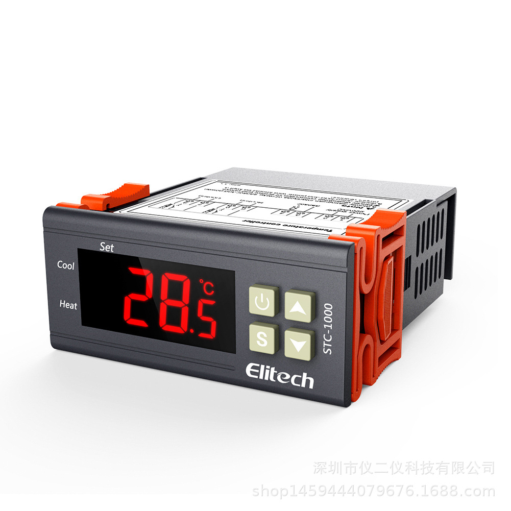 温控器stc1000水族孵化海鲜温度控制器电子数显开关冷库配件